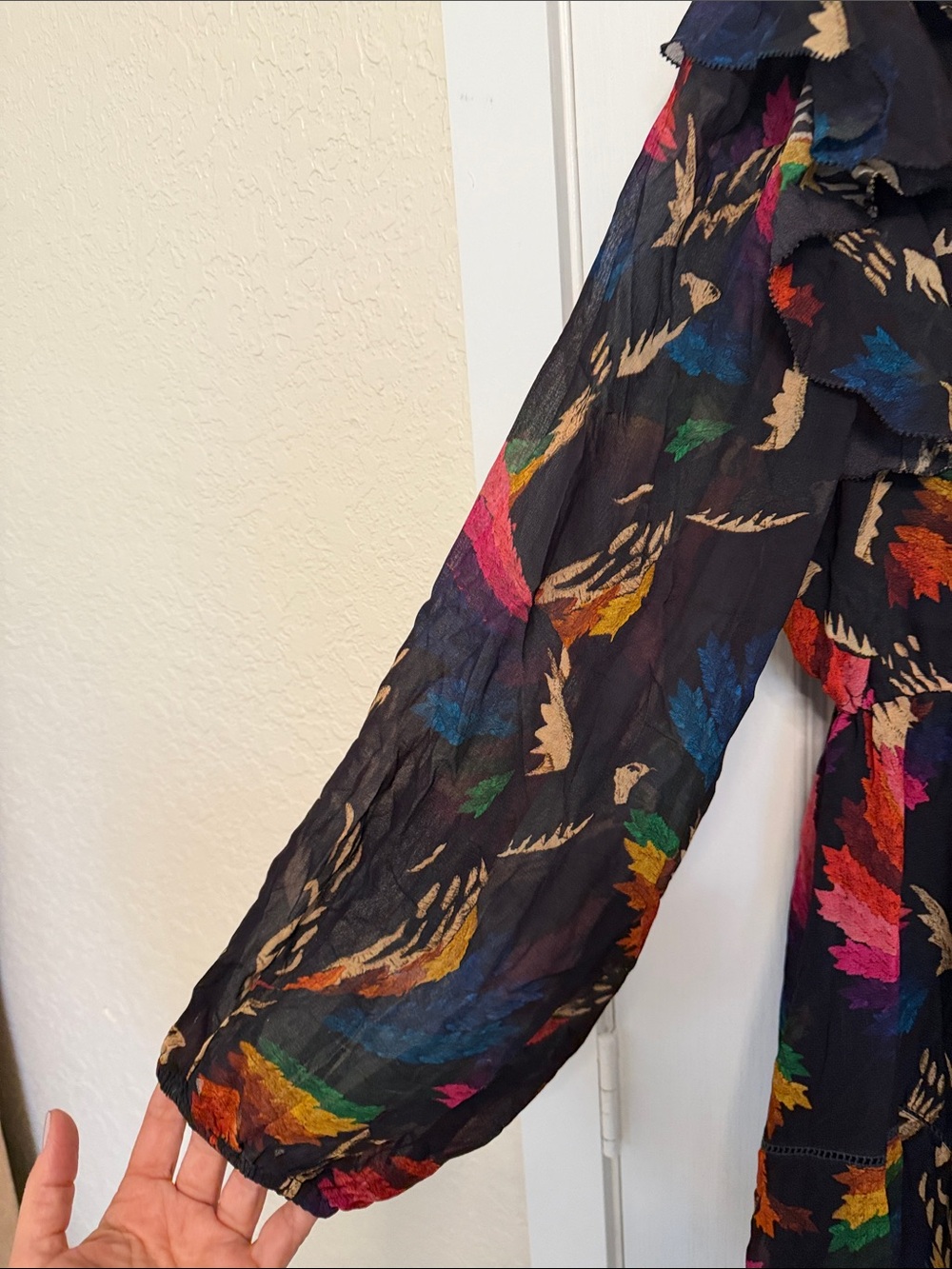 Farm Rio Black Macaws Flight Ankle Dress - Picture 7 of 14